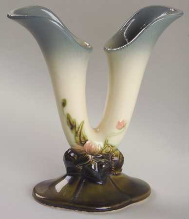 Woodland Blue Green (Glossy) Double Bud Vase
