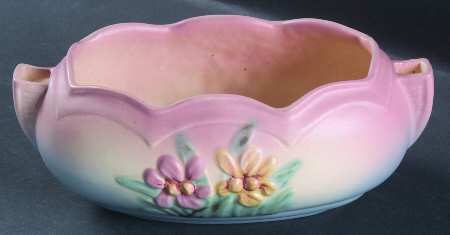 Iris Pink Blue 8" Rose Bowl
