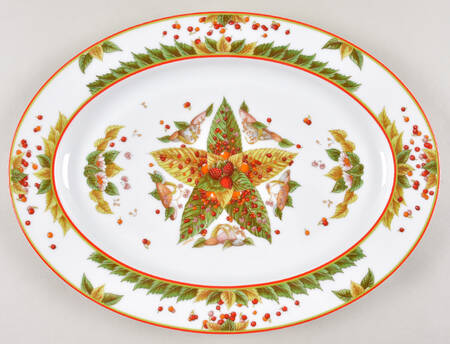 Le Jardin de Pythagore 14" Oval Serving Platter