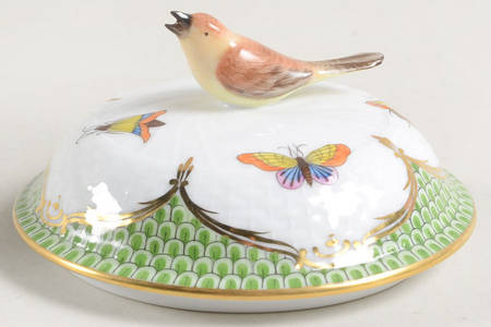 Rothschild Bird Green Border (ROEV) Lid for Sugar Bowl