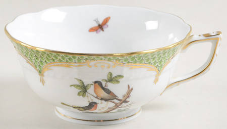 Rothschild Bird Green Border (ROEV) Footed Cup