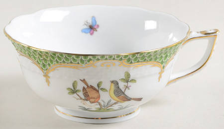 Rothschild Bird Green Border (ROEV) Footed Cup