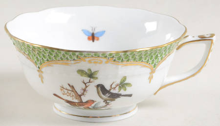Rothschild Bird Green Border (ROEV) Footed Cup