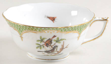 Rothschild Bird Green Border (ROEV) Footed Cup