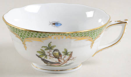 Rothschild Bird Green Border (ROEV) Footed Cup