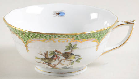 Rothschild Bird Green Border (ROEV) Footed Cup