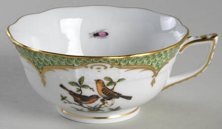 Rothschild Bird Green Border (ROEV) Footed Cup