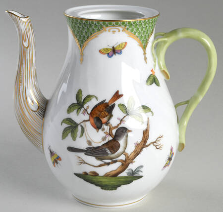 Rothschild Bird Green Border (ROEV) Small Coffee Pot No Lid