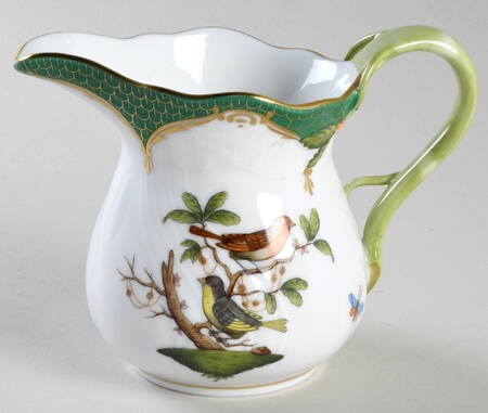 Rothschild Bird Green Border (ROEV) Creamer