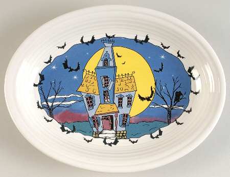 Fiesta Halloween Night 11" Oval Serving Platter