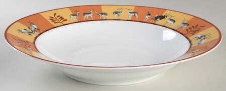 Africa Yellow-Orange 11" Deep Round Platter