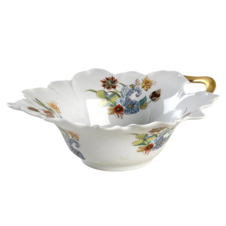 Cathay (Gold Trim) 8" Leaf Bowl