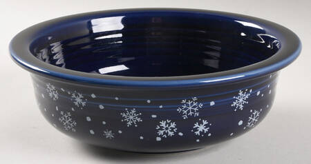 Fiesta Snowflake Blue 8" Round Vegetable Bowl