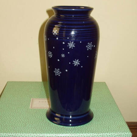 Fiesta Snowflake Blue 9" Monarch Vase
