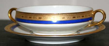 H3067 Flat Cream Soup Bowl & Saucer Set