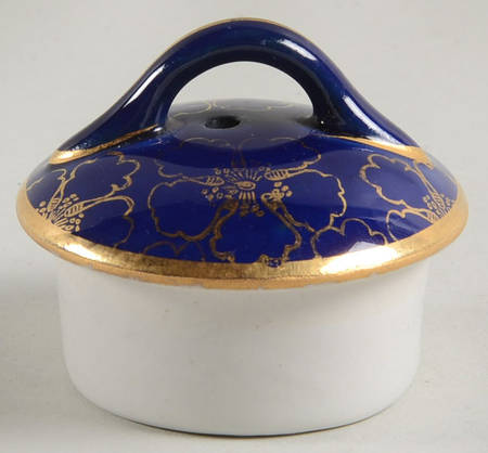 French Flower Colbalt Blue Lid for 12 Ounce French Teapot