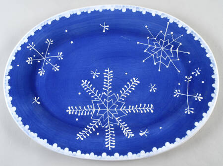 Icicles 16" Oval Serving Platter