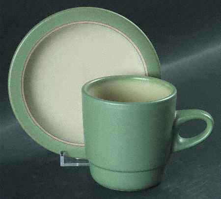 Olivetto (Rim) Flat Cup & Saucer Set