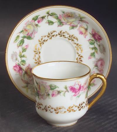 Schleiger 497-6 Flat Demitasse Cup & Saucer Set