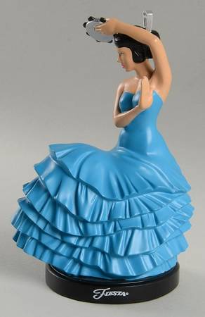 Fiesta Peacock (Intro 2005) Small Resin Dancing Lady Figurine