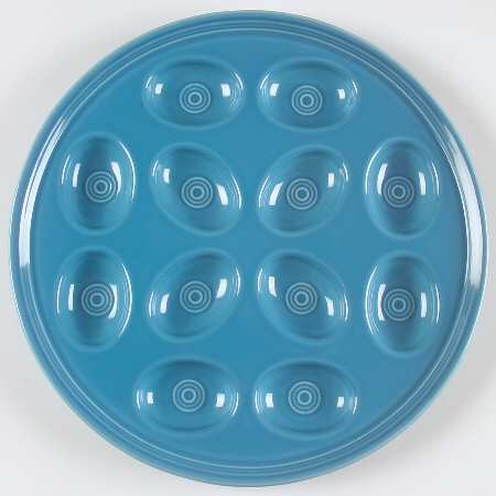 Fiesta Peacock (Intro 2005) Deviled Egg Plate