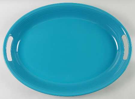 Fiesta Peacock (Intro 2005) 18" Melamine Oval Handled Tray