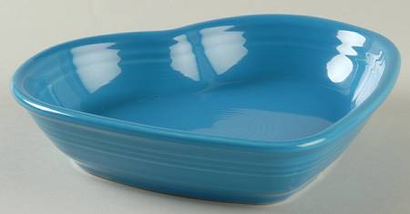 Fiesta Peacock (Intro 2005) 7" Heart Shaped Bowl by Homer Laughlin 