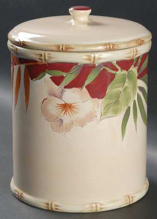Hibiscus Large Canister & Lid