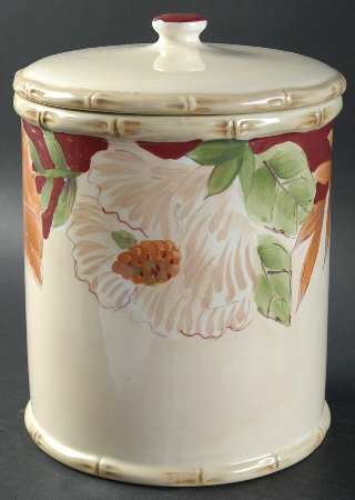 Hibiscus Medium Canister & Lid