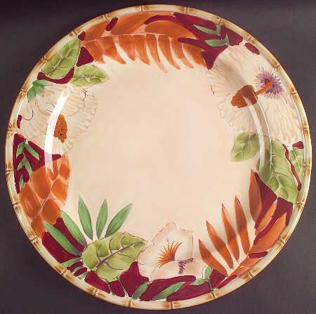 Hibiscus 15" Chop Plate (Round Platter)
