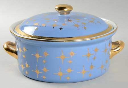 Gold Label Kitchenware-Stars 1.75 Quart Oval Covered Casserole