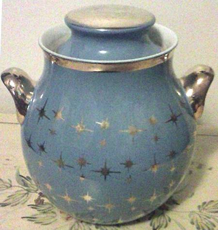 Gold Label Kitchenware-Stars Zeisel Style Cookie Jar & Lid