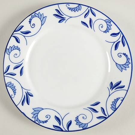 Blue and White Salad Plate