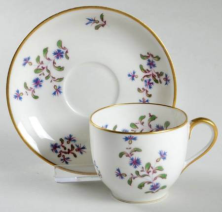 Schleiger 477-4 Flat Demitasse Cup & Saucer Set