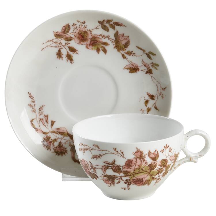 Schleiger 77-9 Flat Cup & Saucer Set