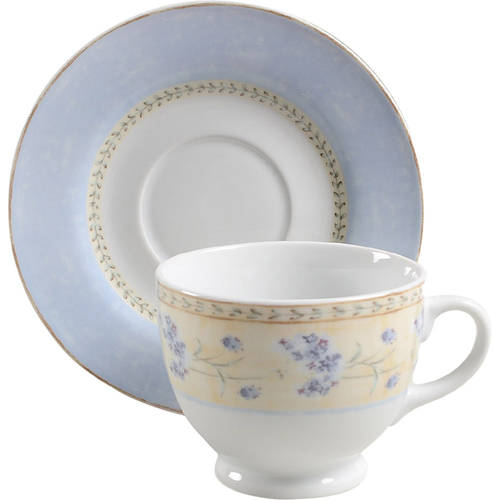 Enchanted Garden Footed Cup & Saucer Set