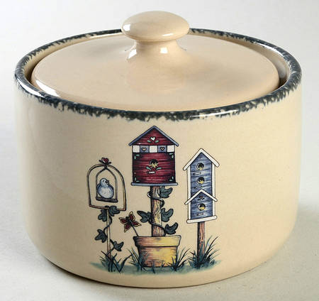 Birdhouse Butter Crock & Lid