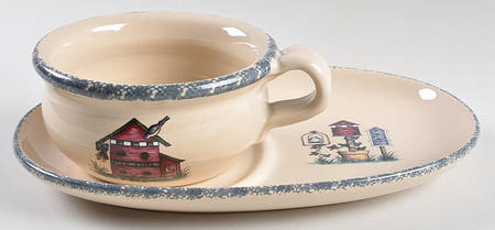 Birdhouse Snack Tray & Soup Mug Set