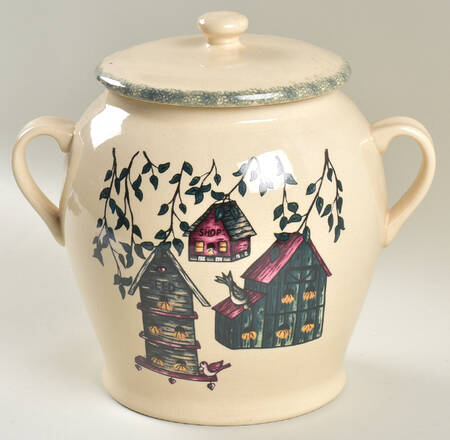 Birdhouse Medium Canister & Lid