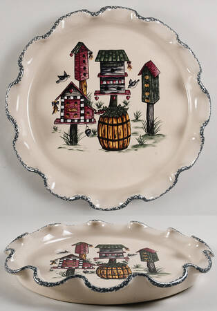 Birdhouse 12" Deep Round Platter