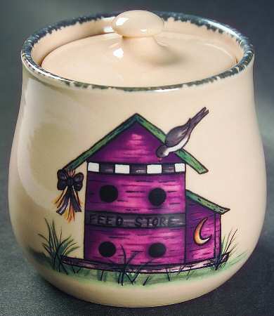 Birdhouse Sugar Bowl & Lid