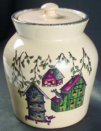 Birdhouse Large Canister & Lid