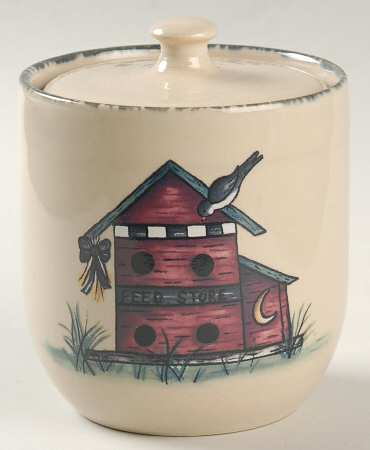 Birdhouse 4" Storage Jar & Lid