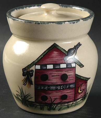 Birdhouse Sugar Bowl & Lid