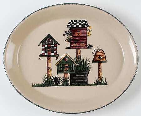 Birdhouse 12" Oval Serving Platter