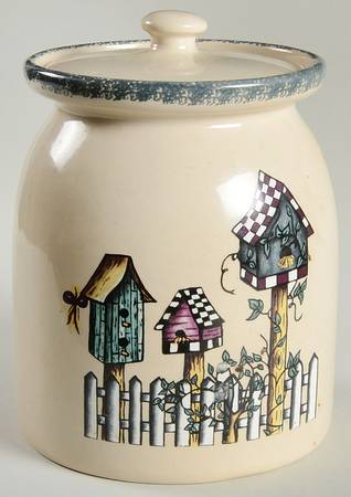 Birdhouse Large Canister & Lid