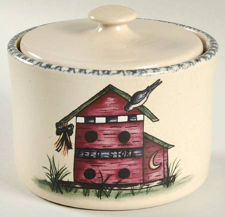 Birdhouse Butter Crock & Lid