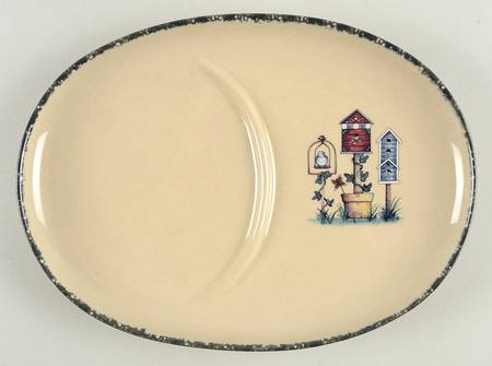 Birdhouse Oval Snack Tray