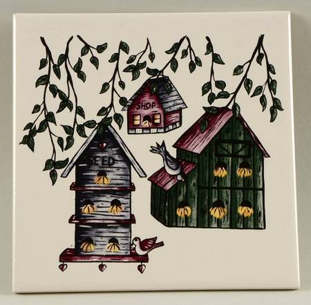 Birdhouse Tea Tile