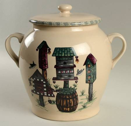 Birdhouse Large Canister & Lid